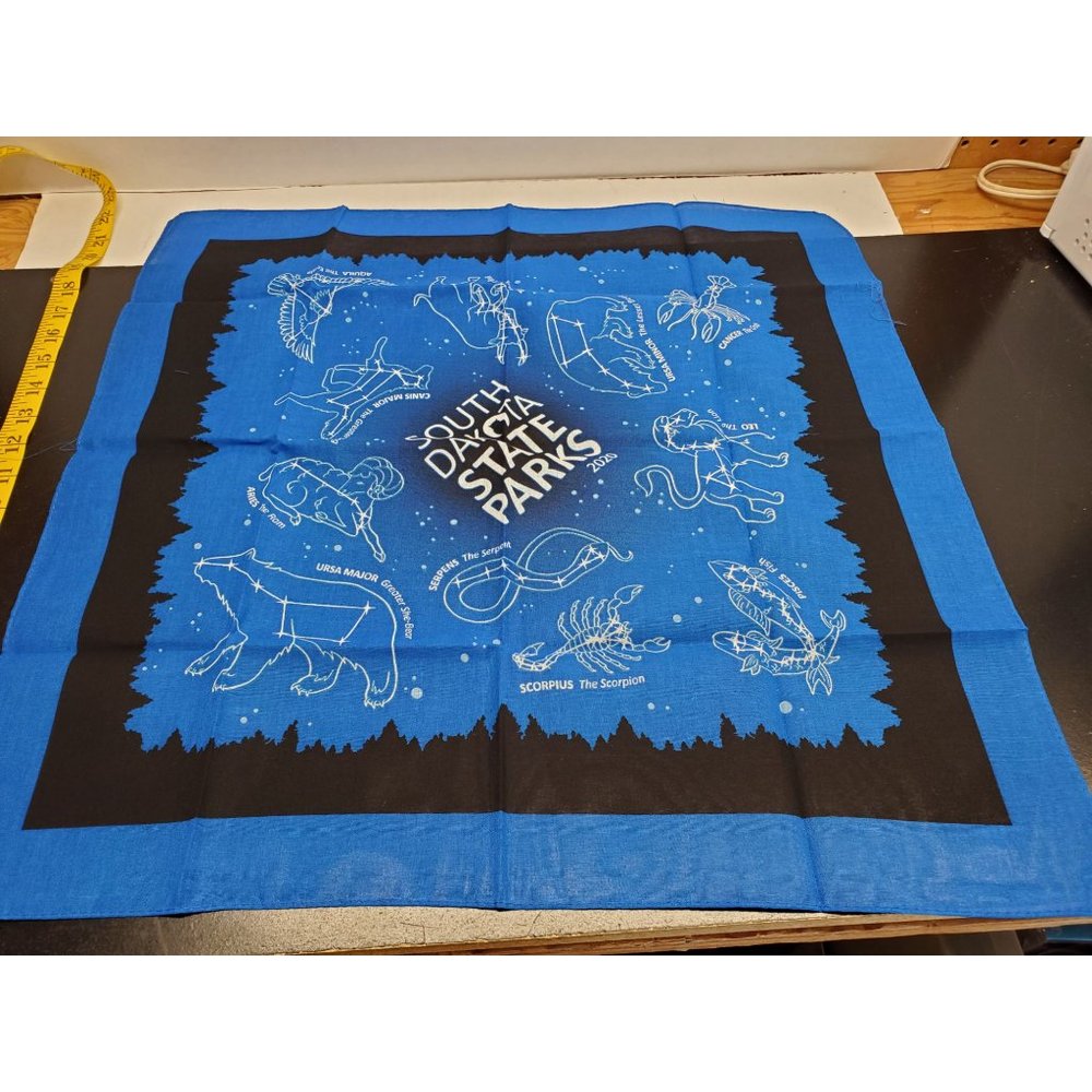 South Dakota State Parks Constellations thin scarf handkerchief - Stars - night-